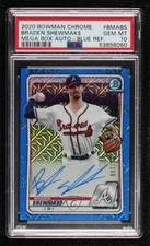 2020 Bowman Mega Box Chrome Mojo Blue Braden Shewmake PSA 10 GEM MT Auto s5j