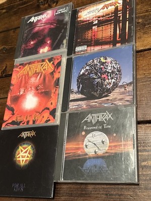 Anthrax 5 CD & 1 DVD lot For All Kings Time Chile On Hell White Noise Madhouse