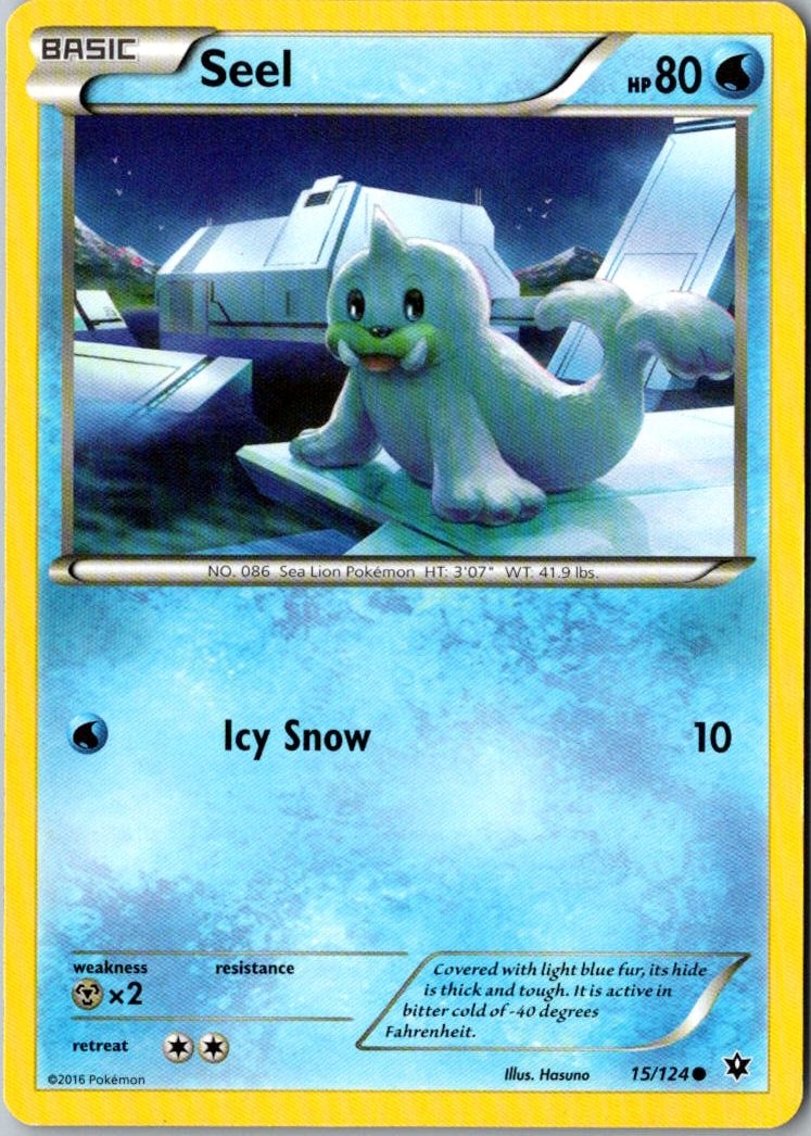 Seel Pokemon Fates Collide 15/124 LP