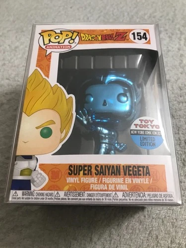 Funko Pop! Dragon Ball Z - Super Saiyan Vegeta #154 Blue Chrome - Toy Tokyo NYCC