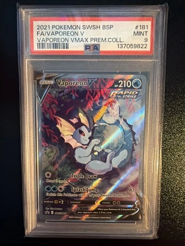 Pokémon Aquana V Full Art PSA 9 | SWSH181 | Deutsch | Promo | Eeveelution