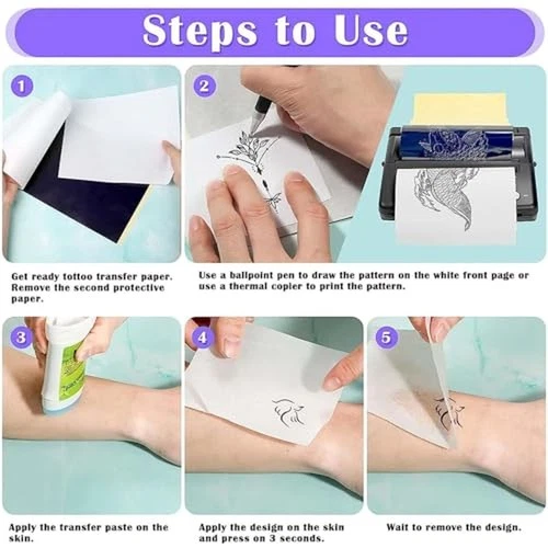 Tattoo Transfer Paper 50 Sheets - Usiriy Tattoo Stencil Paper 50Pcs image 3
