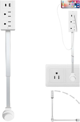 Electrical Outlet Expander Power Socket Rotating Extender Sofas Desk Nightstands