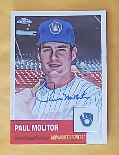 2022 Topps Chrome Platinum Anniversary Autographs Paul Molitor Milwaukee Brewers