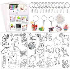 Shrinky Dink Sheets Kit 145Pcs Shrink Art Kit Including 145-Shrinky Paper Kit