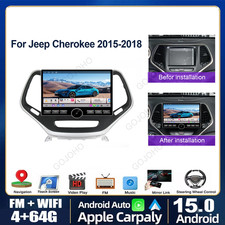 Android 15 For Jeep Cherokee KL 2015-2018 Car Stereo Radio Carplay GPS 4 64GB