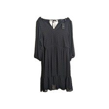 NWT Torrid Black Goth Whimsigoth Mini Clip Dot Babydoll Mini Dress Size 1x