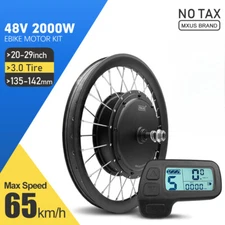 48V 2000W 3.0 Tyre Brushless Rear Hub Motor for MTB Electric Bike Conversion Kit