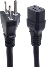 NEMA 6-15P to IEC C19 3X14AWG SJT 15A 250V 6ft/1.8m Power Extension Cord for ...