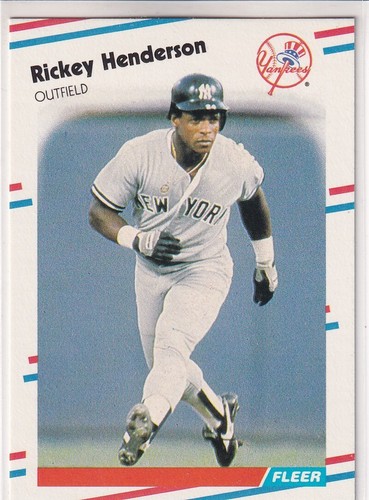 1988 FLEER RICKEY HENDERSON CARD #209 NM-MINT