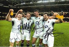 Hartley Foden Wood & Ashton Signed 12X8 England & Northampton AFTAL COA (2151)