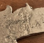 Vtg Marcie Designs Handcrafted Signed Pewter FISHING ANGEL PENDANT Ornament US — photo 3
