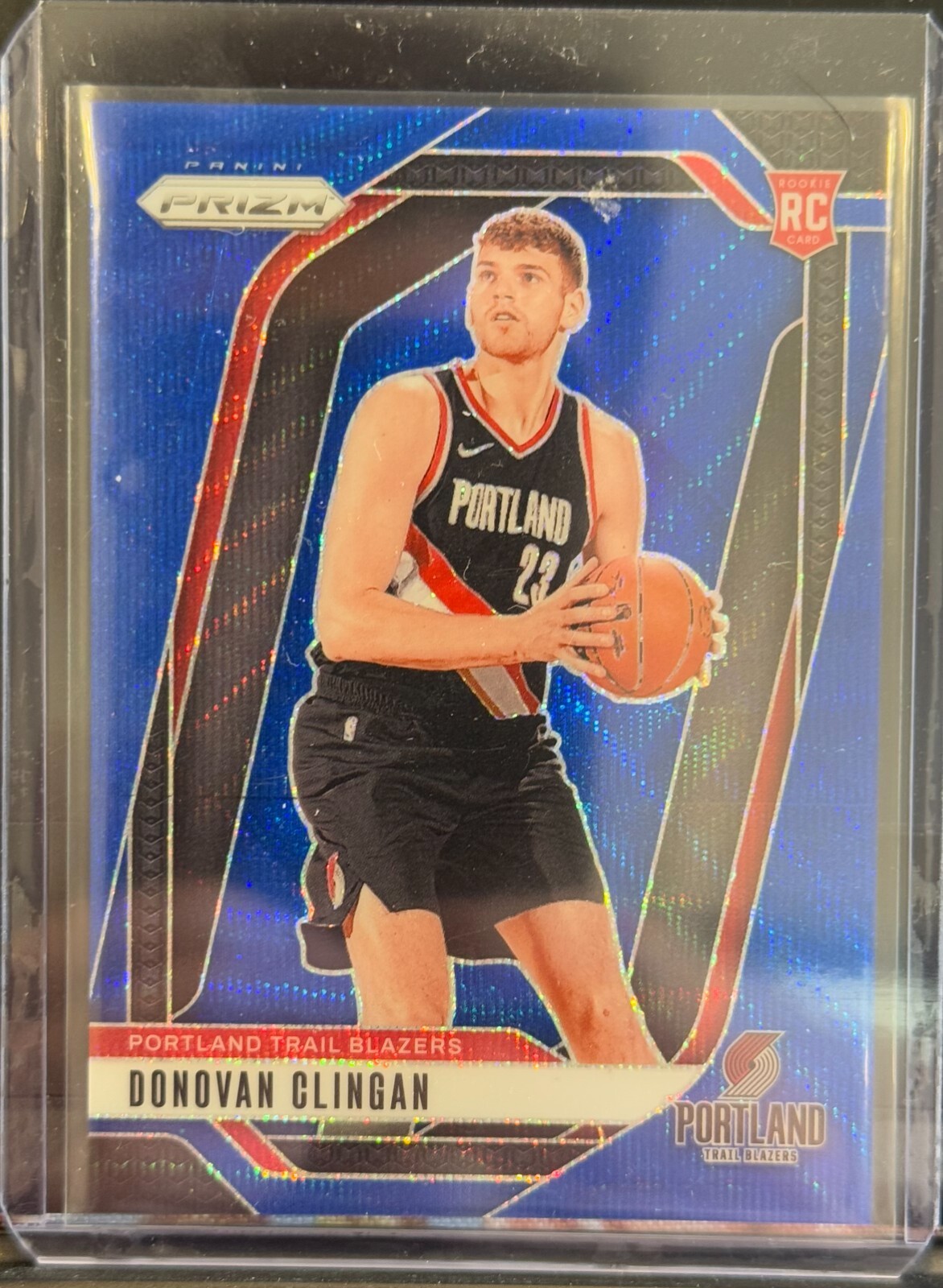 Donovan Clingan 2024-25 Panini Prizm Rookie #221 Blue Wave Prizm RC /125