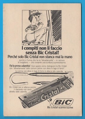 BIC Cristal Pen Advertising Advertising Advertising Werbung Italian Clipping MA1106
