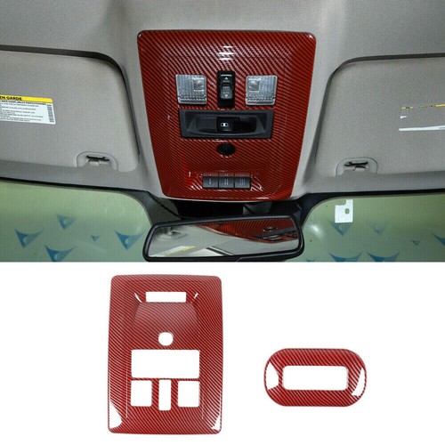 Juego completo de adornos de cubierta de decoración interior de carbono rojo 17x para Dodge Ram 1500 2010-17 - Imagen 15 de 16