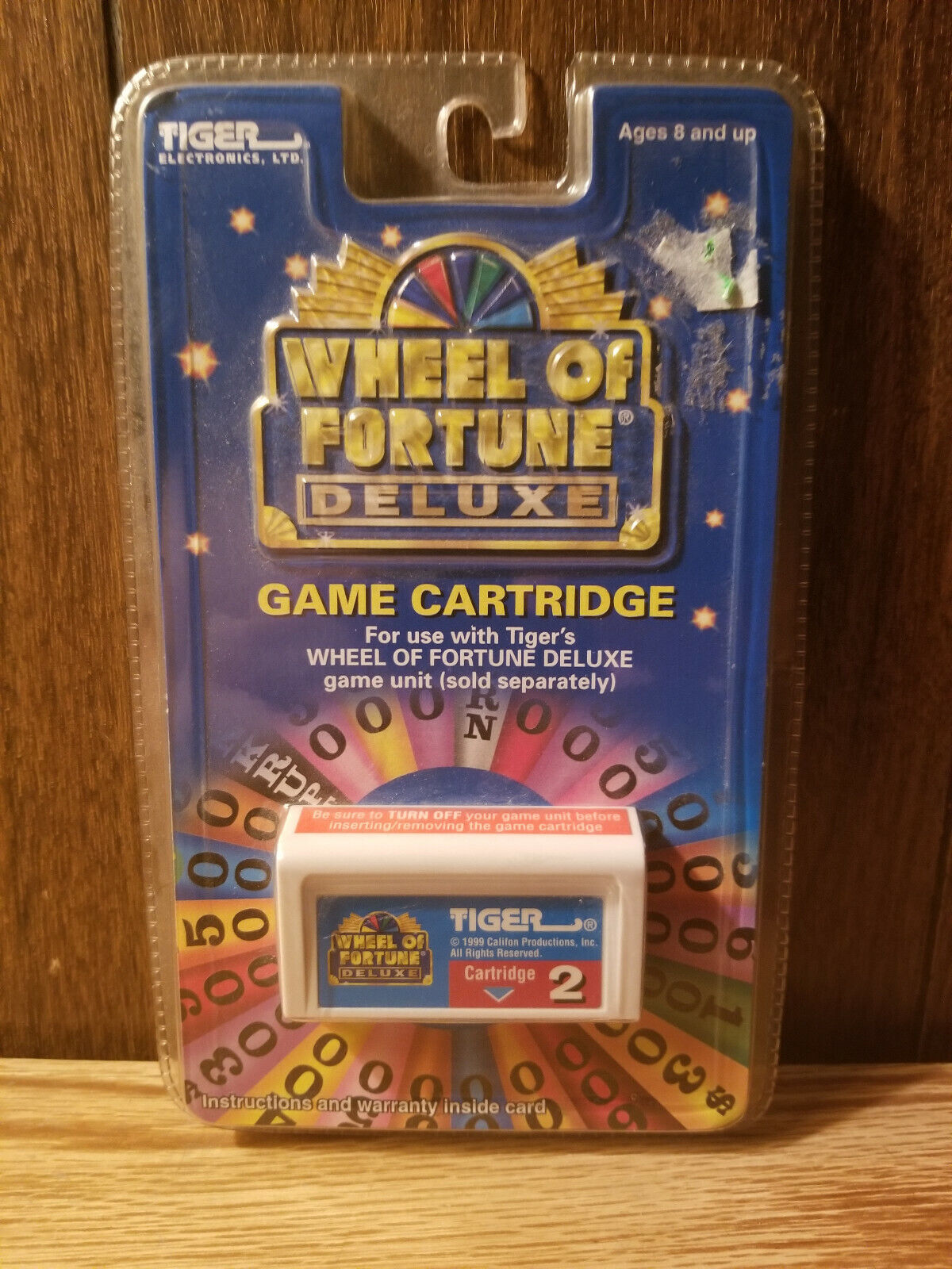 Tiger 1999 Wheel of Fortune Deluxe Game Cartridge Electronic Handheld # 2 New