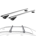 Aerodynamic Roof Rack Wing Bars Silver, Fits Jeep Grand Cherokee 2005 to 2011