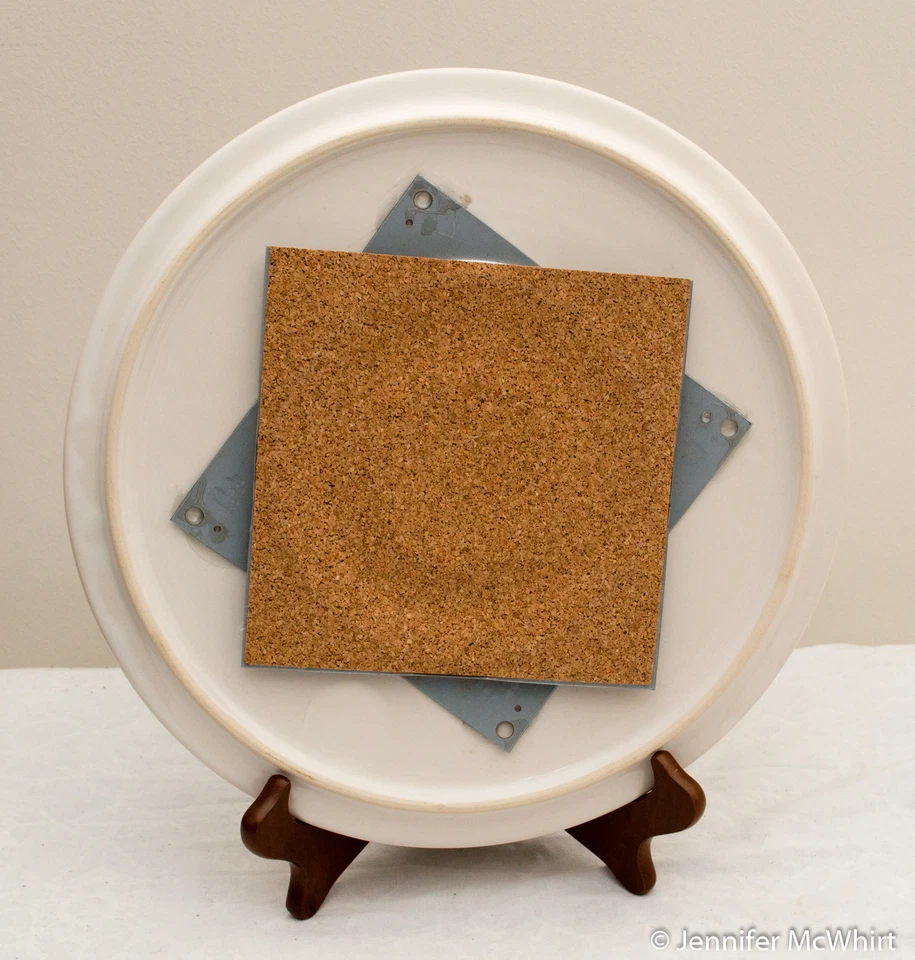 Made-in-the-USA Stoneware Lazy Susan with Iris Design by Clay in Motion - Image 3 of 3
