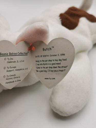 Ty Beanie Babys Butch the Bullterrier With Tags 1999 Retired Vintage - Bild 11 von 11