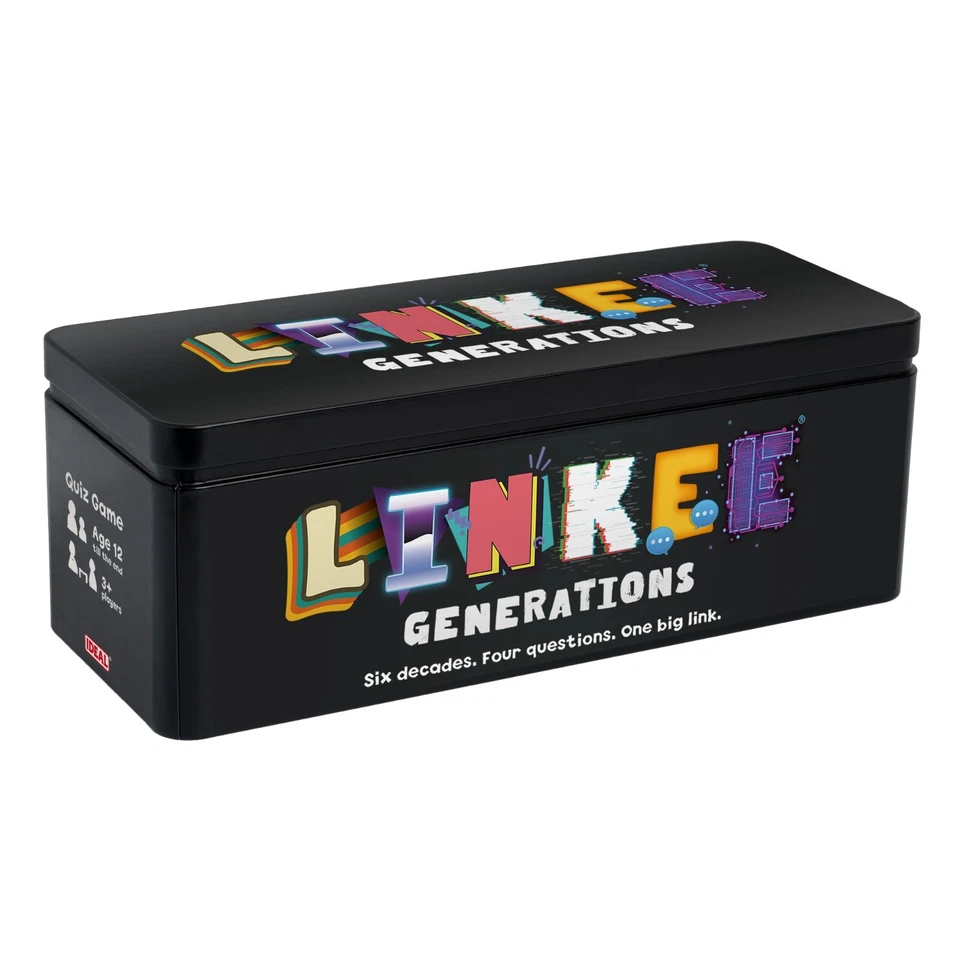 IDEAL LINKEE GENERATIONS - New Trivia Quiz Game in Collector's Tin | Decades of Fun