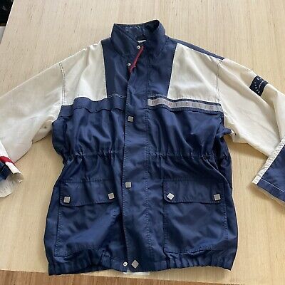 Vintage 90s Perry Ellis Mens XXL Red White Blue Windbreaker Vintage 90s Perry Ellis Mens XXL Red White Blue Windbreaker
