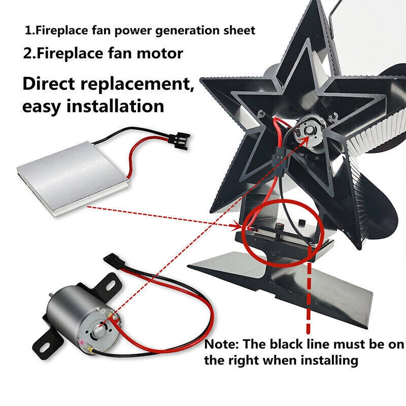 Fireplace Fan Motor for Stove Blowers Power Generation Accessories Repair  Parts | eBay