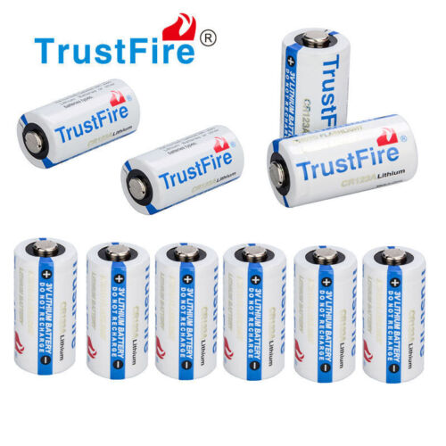 TrustFire CR123A 123A 85177 Li-ion Battery 1400mAh 3.0V Batteries Cell EXP 2030 - Picture 1 of 26