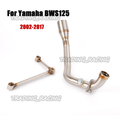 Slip-on Exhaust Header Pipe Front Link Tube 51mm Escape For Yamaha BWS125 02-17