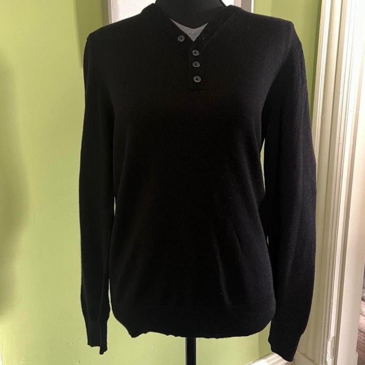 Women’s Small Basic Black Layered Knit Office Wor… - image 3