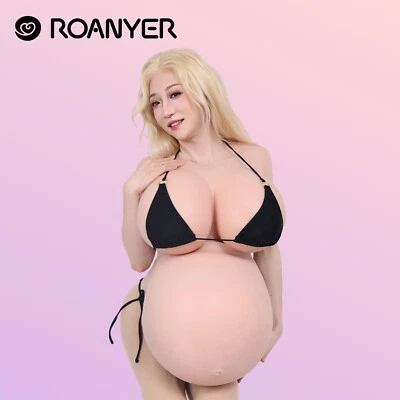 Roanyer Realsitic Silikon Drillinge Schwanger Bauch Fake Belly Cosplay Prop