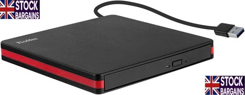 Rioddas USB3.0 External DVD Drive Portable CD/DVD +/-Rw Rewriter Burner (E711)