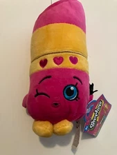 Shopkins Lippy Lips Lipstick Plush 2013 Pink 8” Stuffed Toy ID02864W Moose Ent.