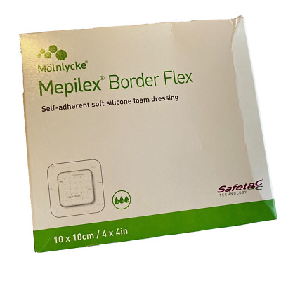 2 BOXES Mepilex Border Flex 4x4''Soft Silicone Foam Dressing 595300