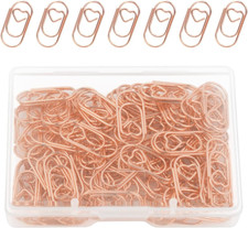 100 Pcs Love Heart Shaped Paper Clips, 0.78Inch Cute Mini Paperclips for Office