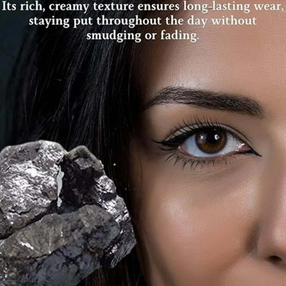 Brass Surma Arabian Natural BLACK Surma Kohl Kajal Eyeliner 2 Bottle 2 Kohl - Image 2 of 4