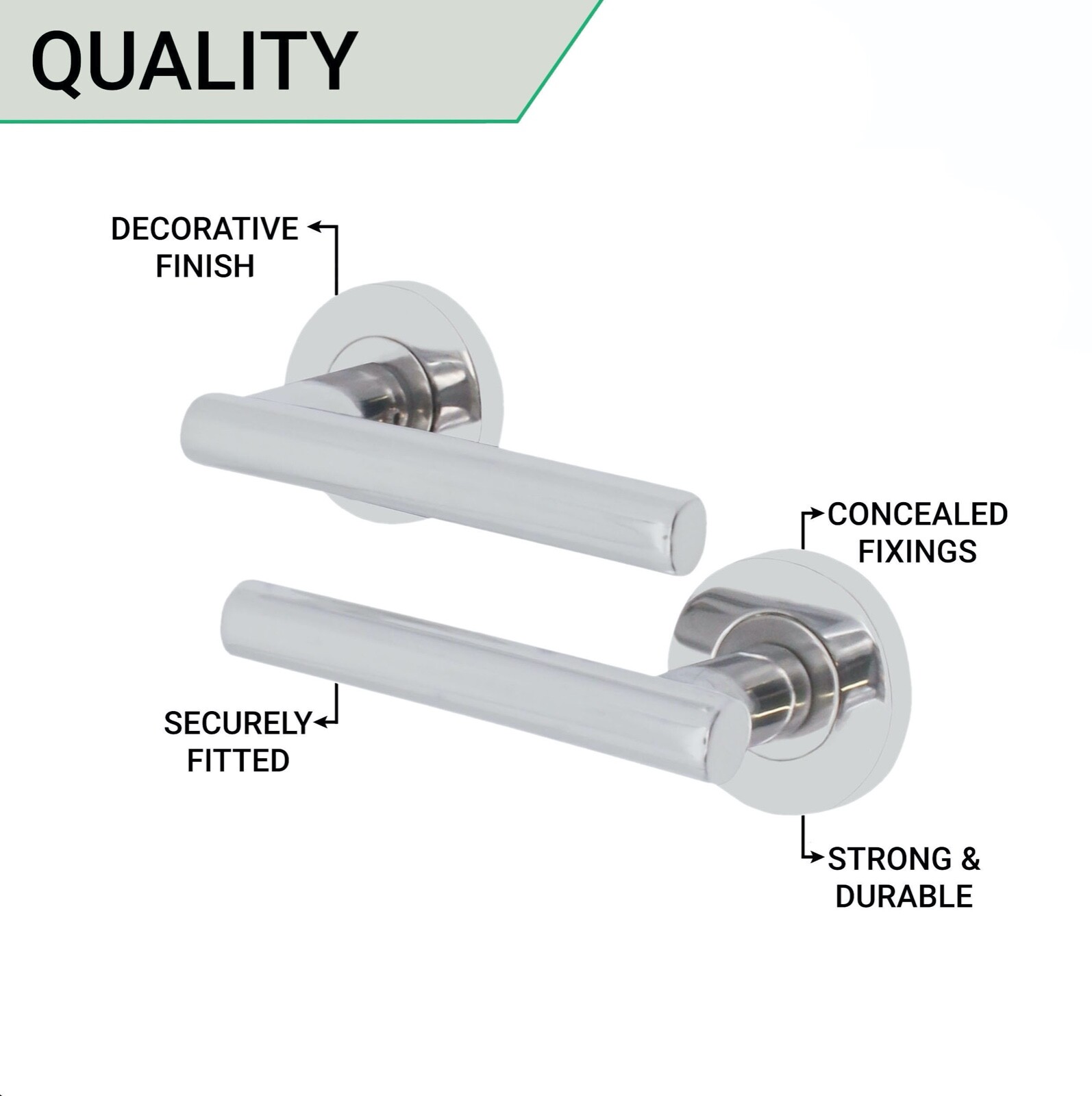 Satin Finish Stellar Door Handles On Shaped Backplate In Latch, Lock Or - Foto 5