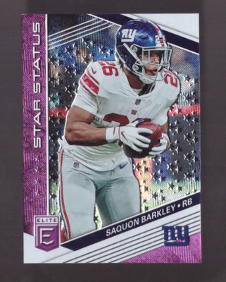 2019 Panini Elite SAQUON BARKLEY Star Status Purple 72/75 Giants SP 