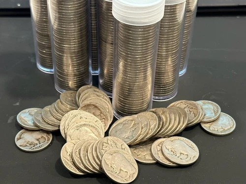 Buffalo Nickels - Roll of 40 no date - 1913-1938 US Coins NO DATE Indian Head