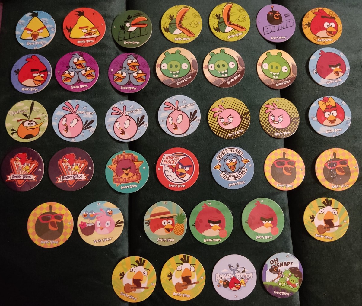 SpongeBob Squarepants VIACOM 22 / ANGRY BIRDS CHIPICAO POGS/TAZOS