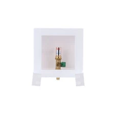 Oatey Square Plast. Ice Maker Box W-1/4 Turn Low Led Brass Hammer Valve 39150