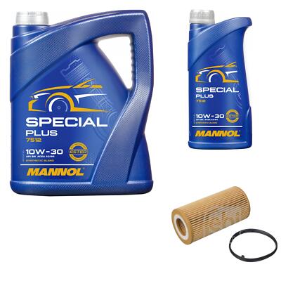 FEBI BILSTEIN Ölfilter 6L MANNOL Special Plus 10W-30 für VW EOS 1F7 1F8 2.0