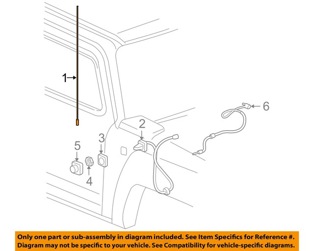 20062010 HUMMER H3 RADIO ANTENNA MAST NEW GM 15114228 eBay