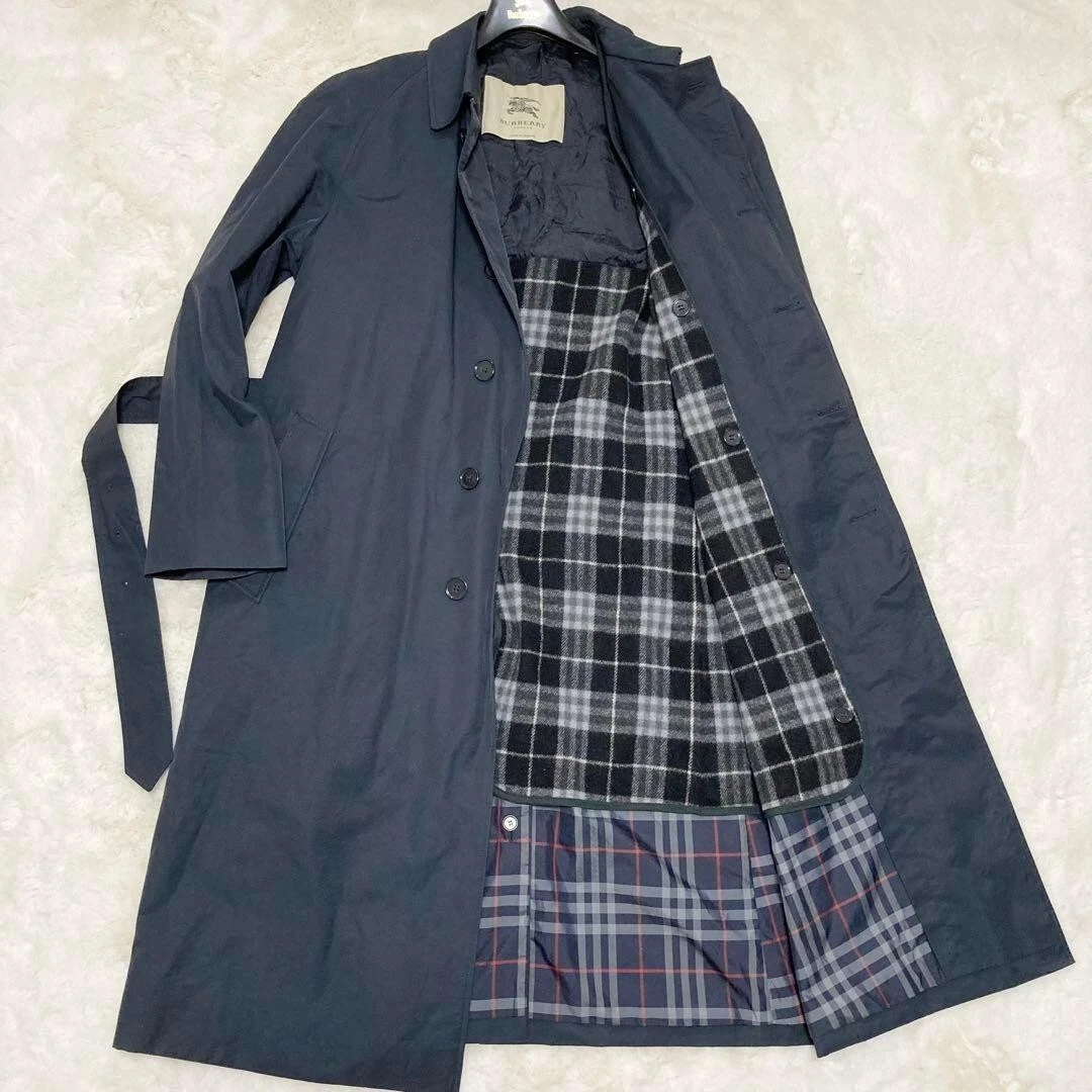 BURBERRY London England trench singolo colore nero uomo taglia 48 US:XL originale