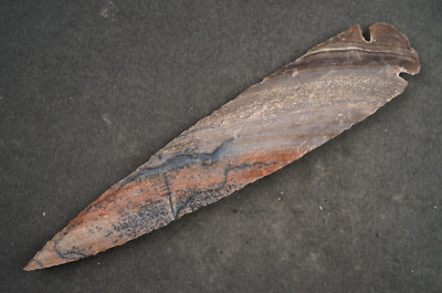 Stunning 8.6'' Flint Spearhead Point Knife Blade Arrowhead I-145