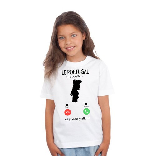 T-shirt ENFANT FILLE LE PORTUGAL M'APPELLE... - Picture 3 of 4