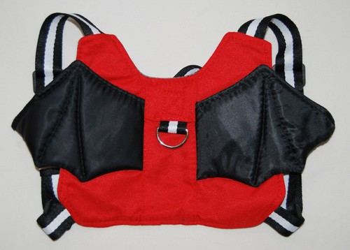 New Red Black Winged Superhero Adjustable Toddler Safety Harness OSFM - Picture 2 of 7