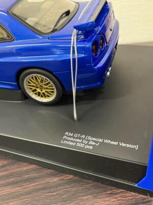 Auto Art 1/18 Be-J World Limited 500 Units R34 Skyline Gt-R Color