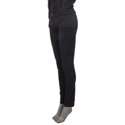 61182 auth BALENCIAGA black cotton denim SKINNY JEANS Pants