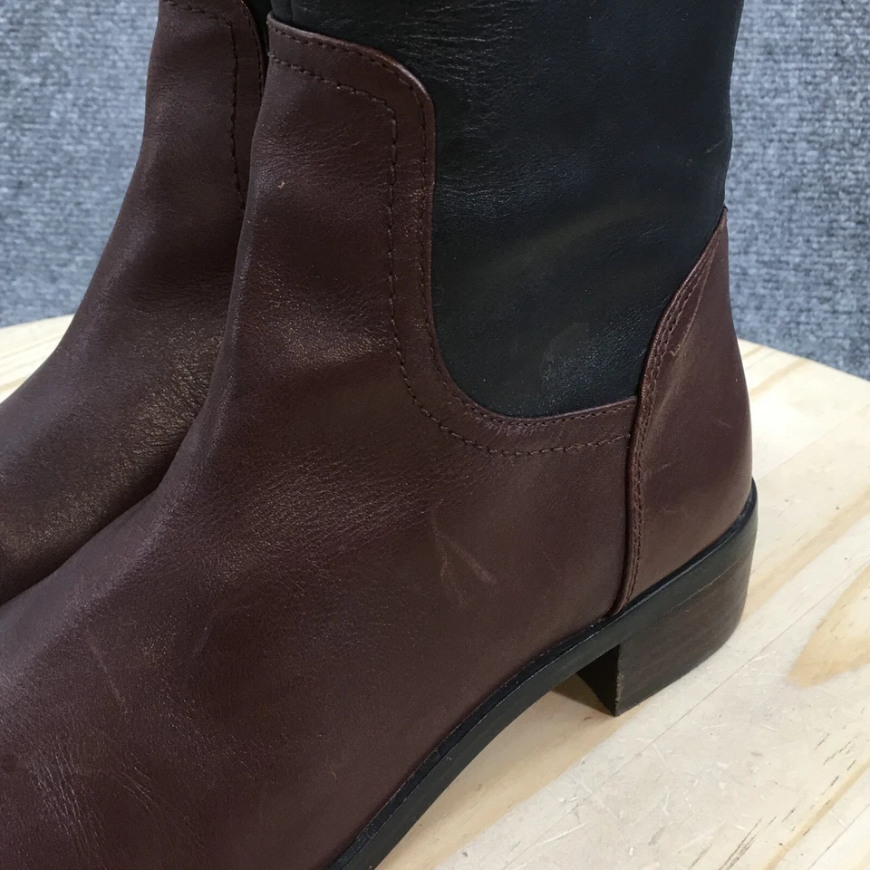 Botas Vince Camuto Mujer 9 M Vatero Hasta la Rodilla Botas de Montar Cuero Negro Marrón Foto 3 de 4