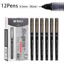 M&G 12Pcs Black Quick-drying Ink Ballpoint Pen Gel Pen Ball pen High Quality Pen